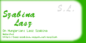 szabina lasz business card